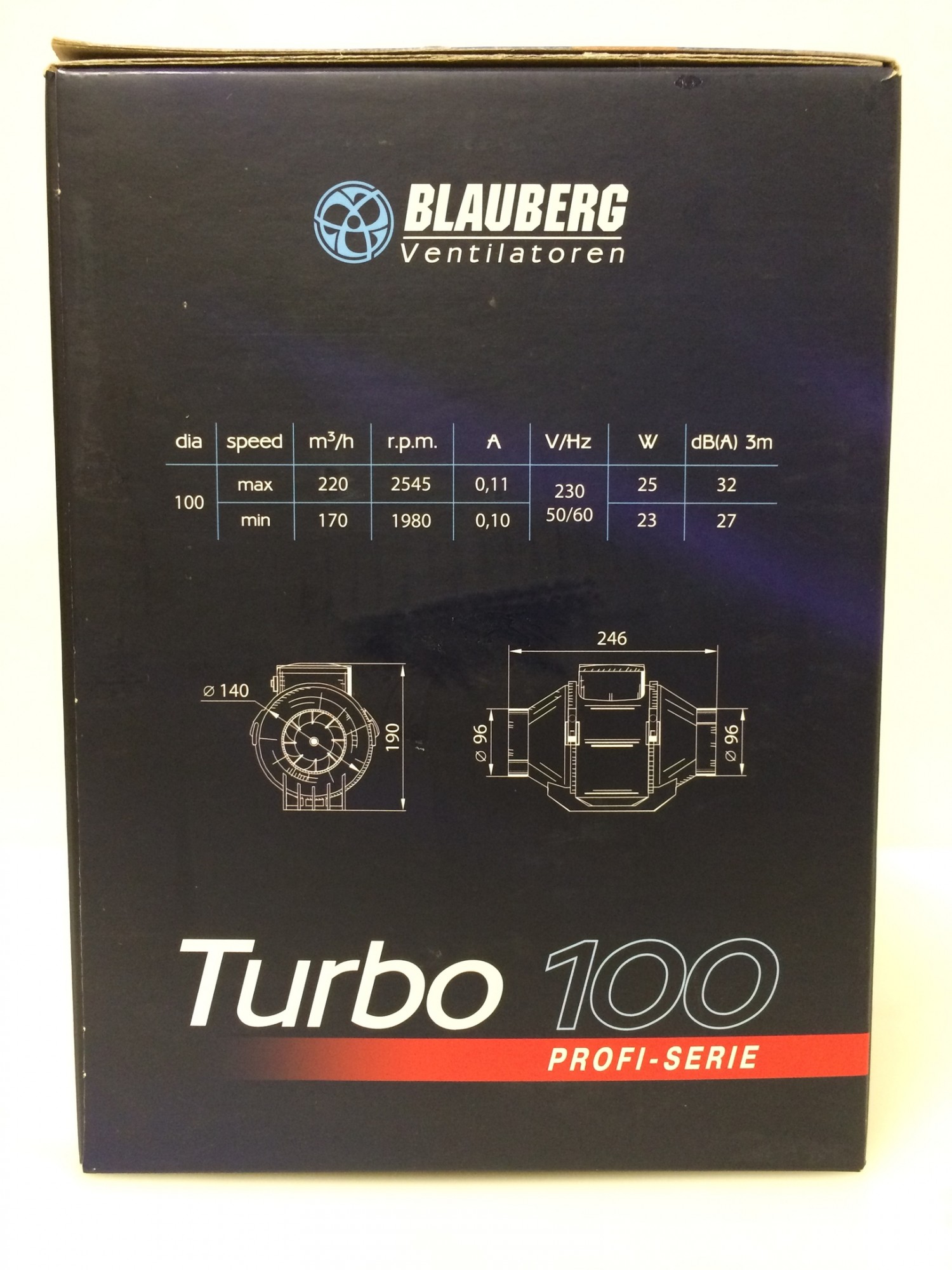 Вентилятор канальный Blauberg Turbo 100